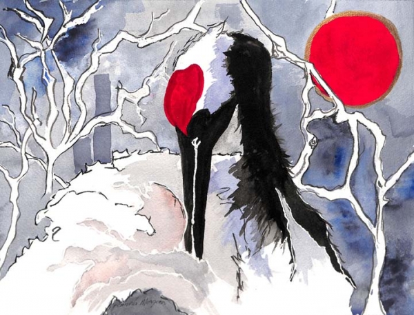 Click here to view Red Crowned Crane by Pamela Morgan