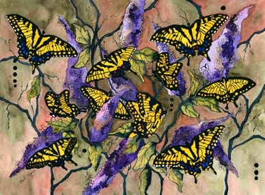 Tiger Swallowtails by Pamela Morgan