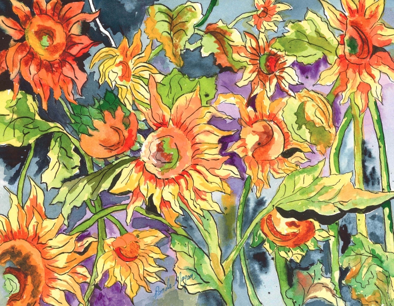 Sunflower Fields by Pamela Morgan